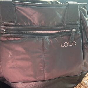 Lole Dark Tote with Front Zipper